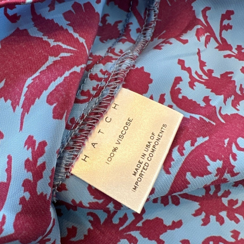 HATCH The Juliet Printed Dress in Sky blue Magenta Floral - Picture 5 of 6